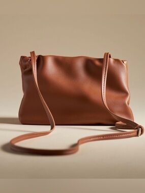 NWT By Anthropologie Cinched Faux-Leather Clutch